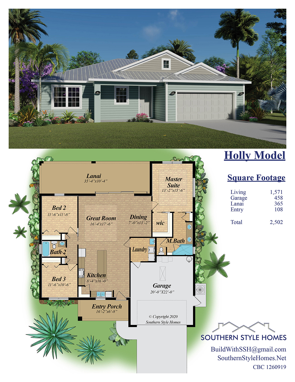 The Holly - southern style homes